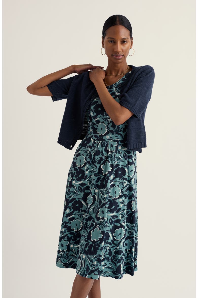 April Stretch Organic Cotton Fit & Flare Dress