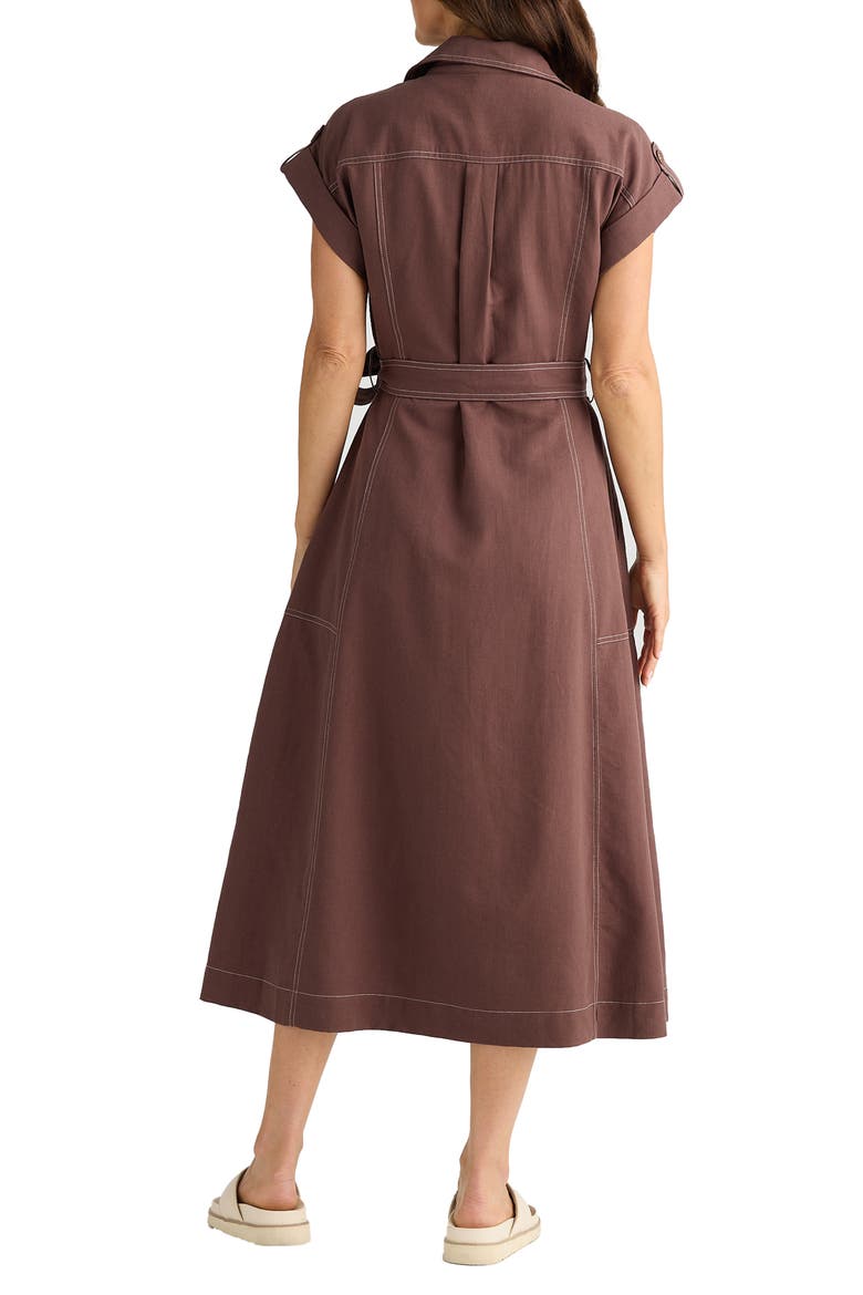 Portia Cotton Blend Maxi Shirtdress