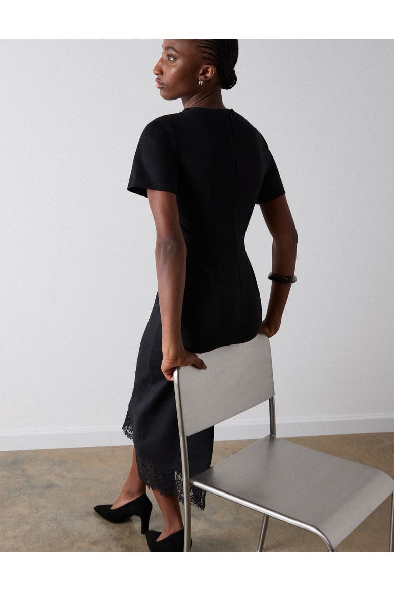 Ponte Detachable Lace Dress