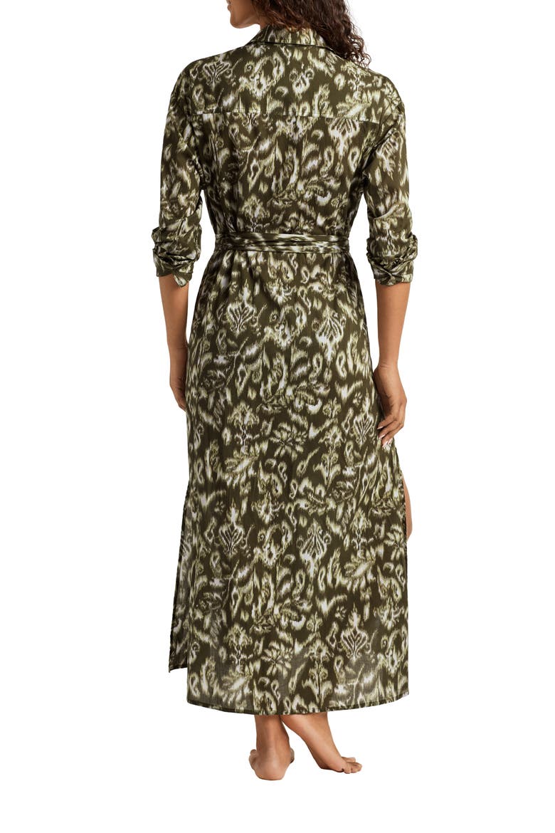 Print Midi Cover-Up Shirtdress