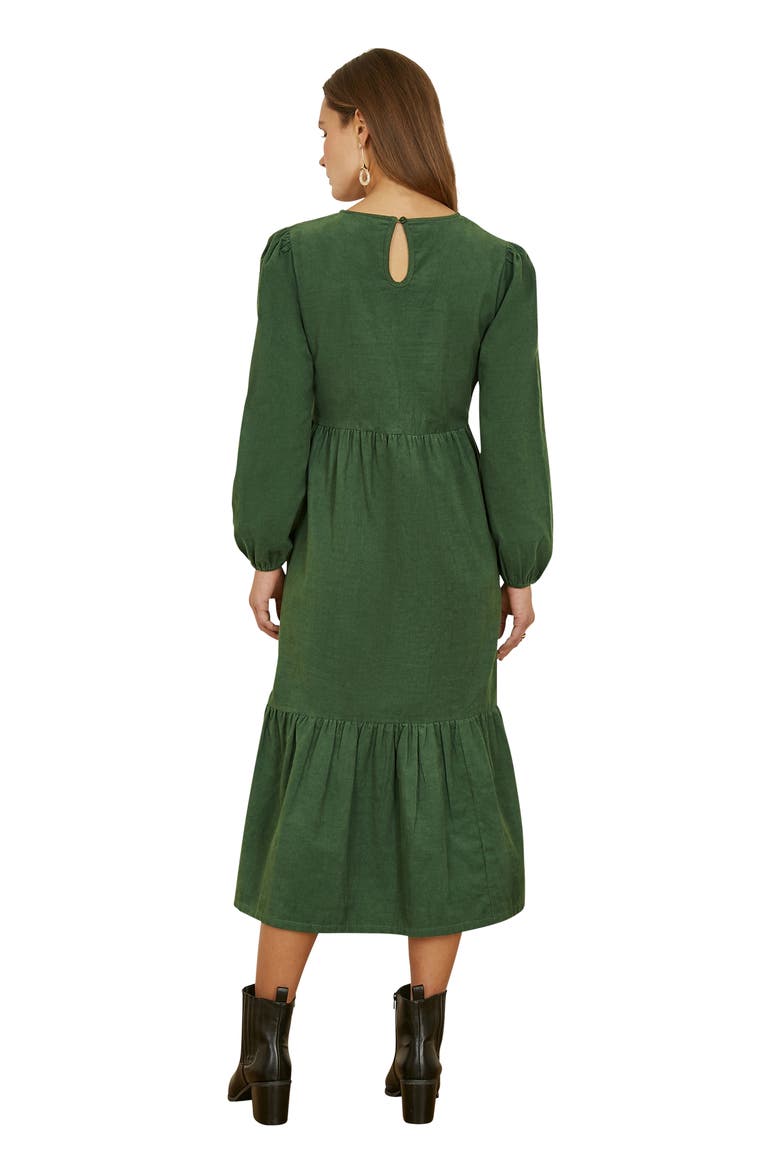 Long Sleeve Embroidered Midi Dress