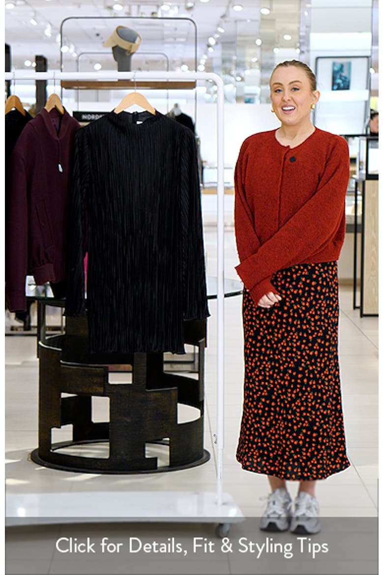 Cerise Long Sleeve Minidress