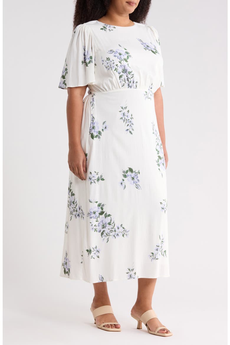 Porto Floral Smocked Midi Dress