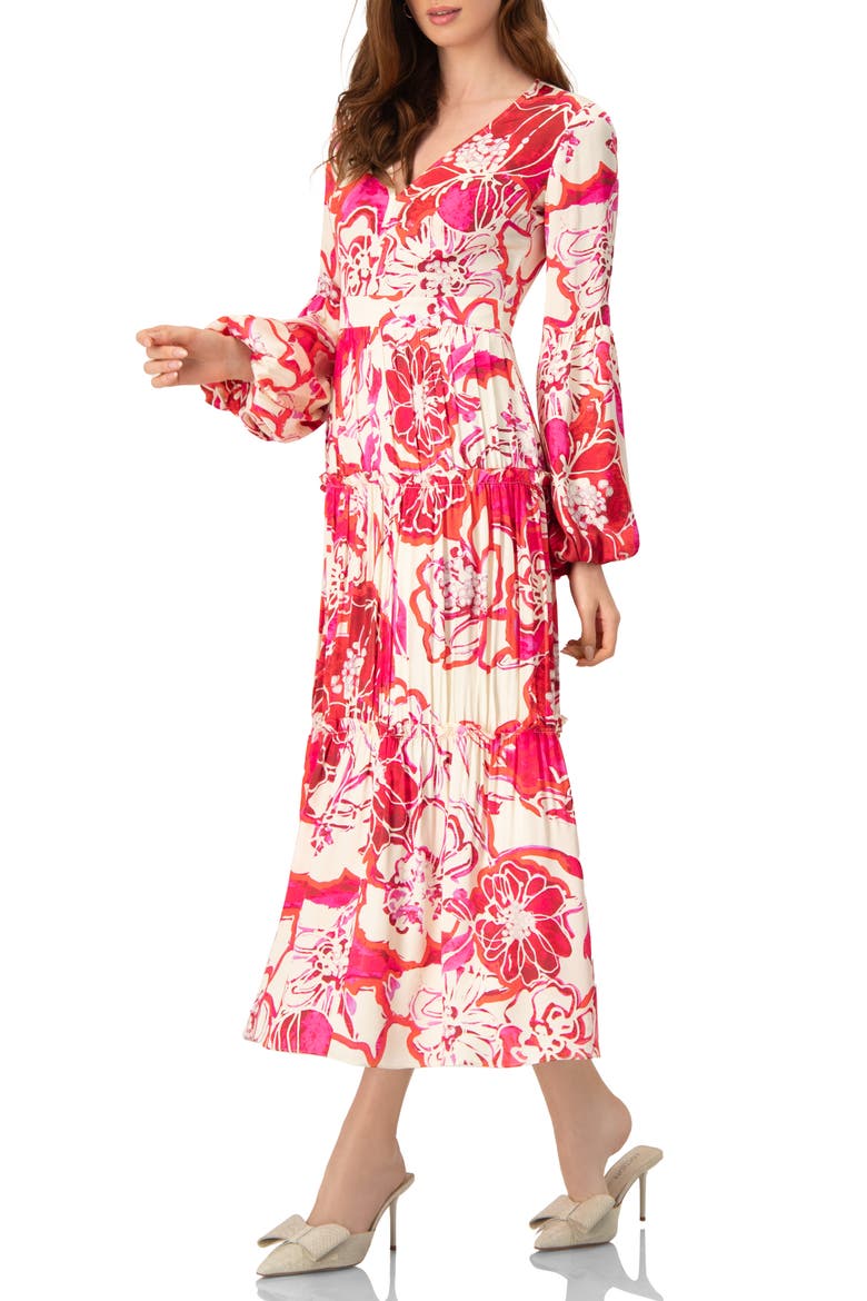 Puff Sleeve Floral Maxi Dress