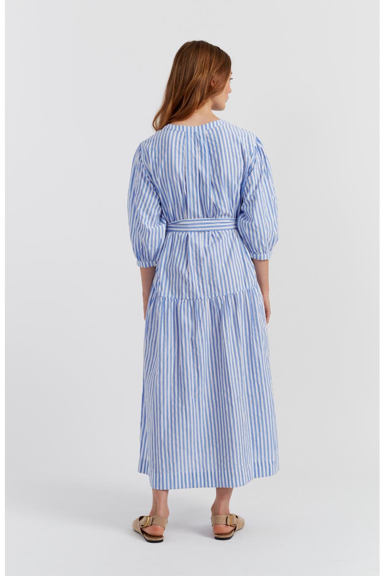 Oxford Stripe Cotton Shirt Dress