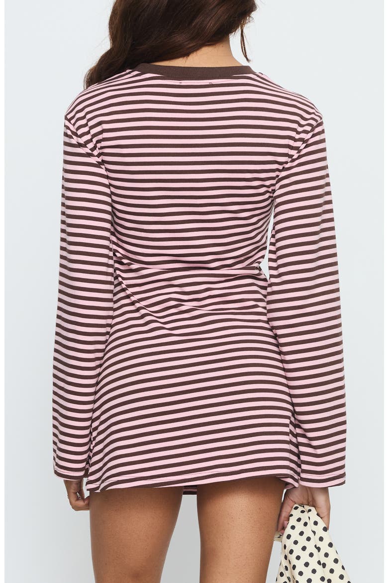 Lulolah Stripe Long Sleeve T-Shirt Minidress