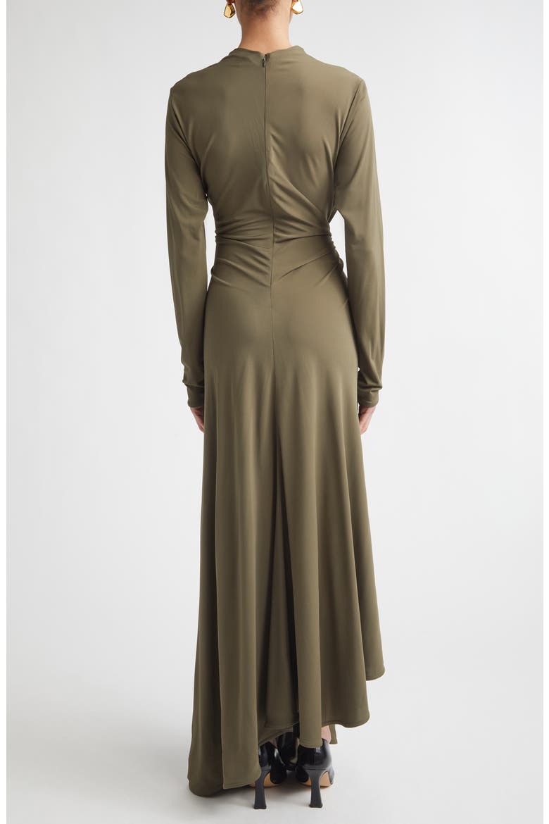 Long Sleeve Crepe Jersey Maxi Dress