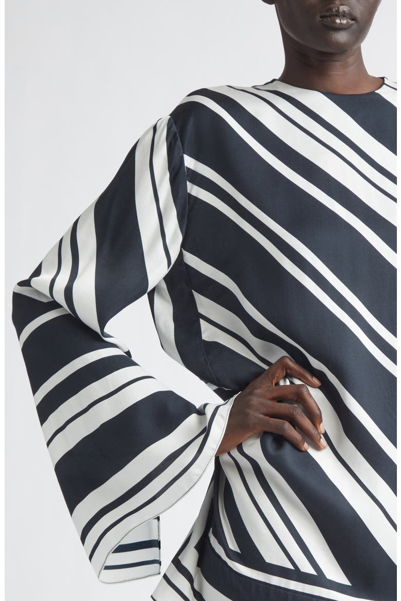 The Leni Striped Long Sleeve Minidress