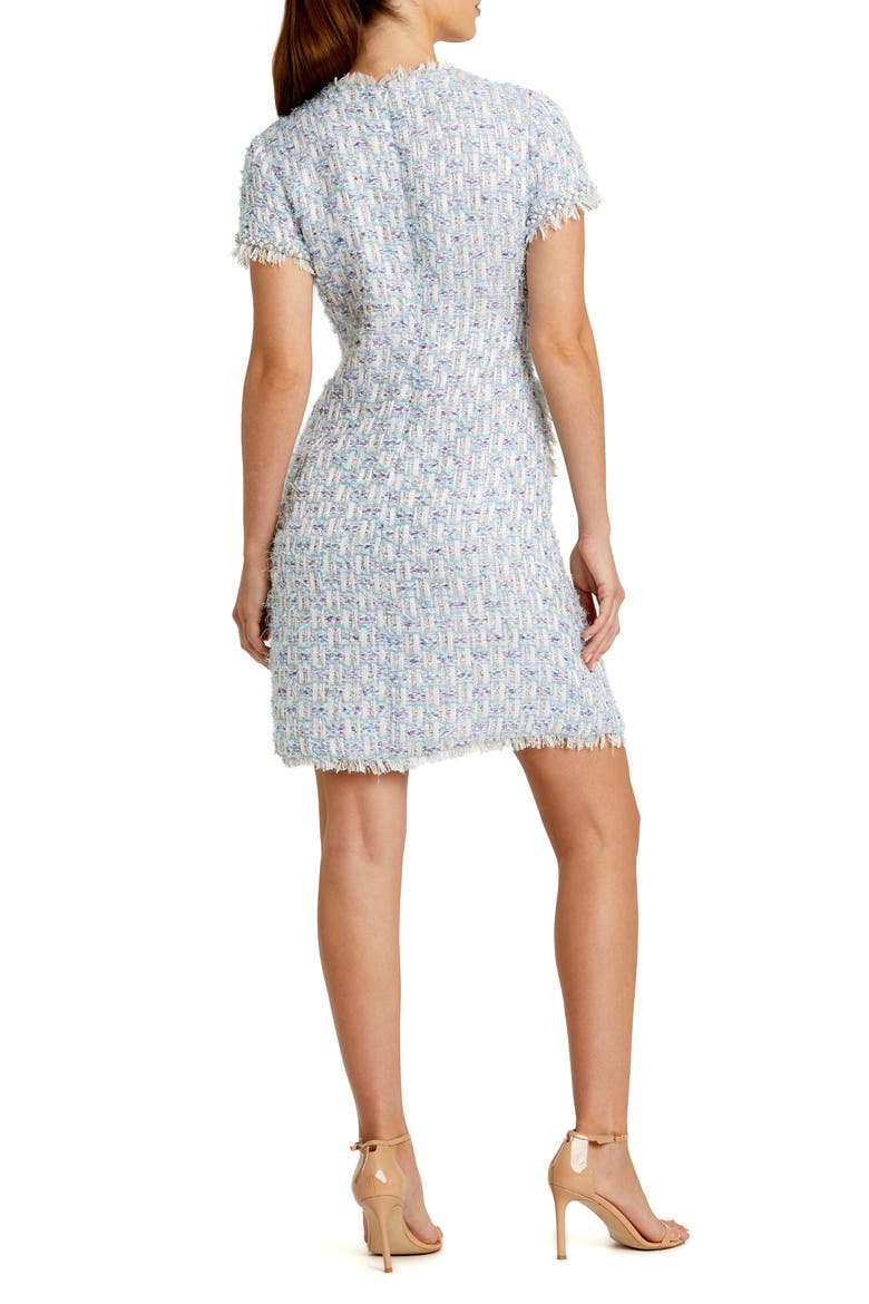 Women's Cap Sleeve Floral Button Detail Shift Dress