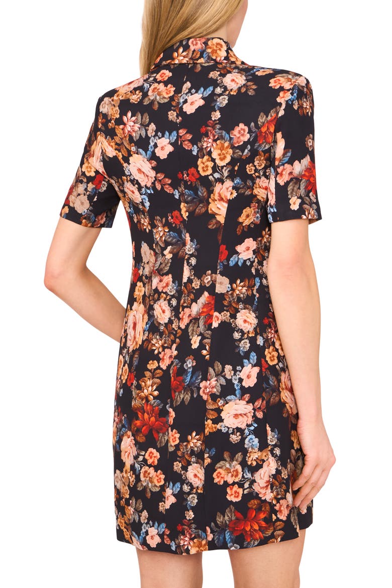 Tailored Floral Short Sleeve Shirtdress