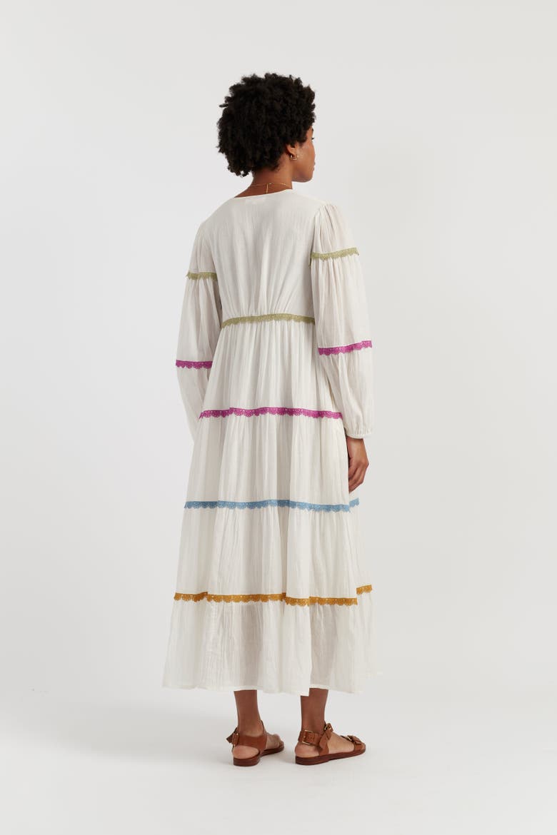 Cotton Rainbow Scallop Dress