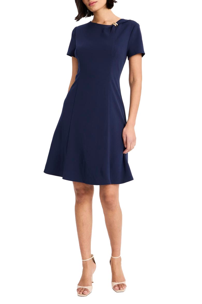 Short Sleeve Fit & Flare Dress