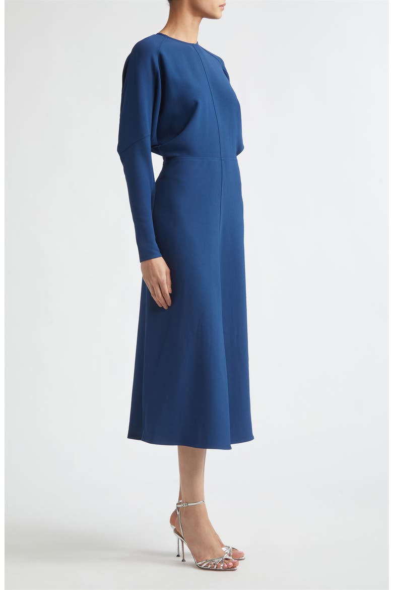 Dolman Long Sleeve Cady Midi Dress