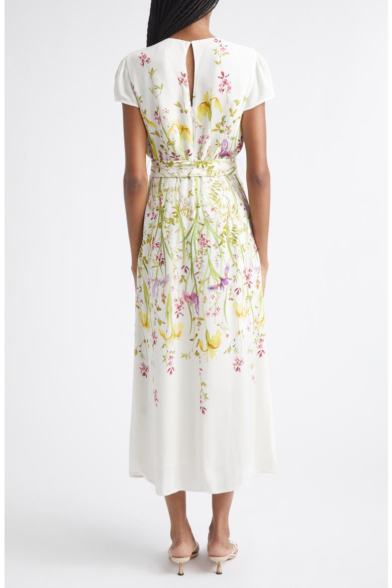 Lyra Floral Print Crepe Maxi Dress