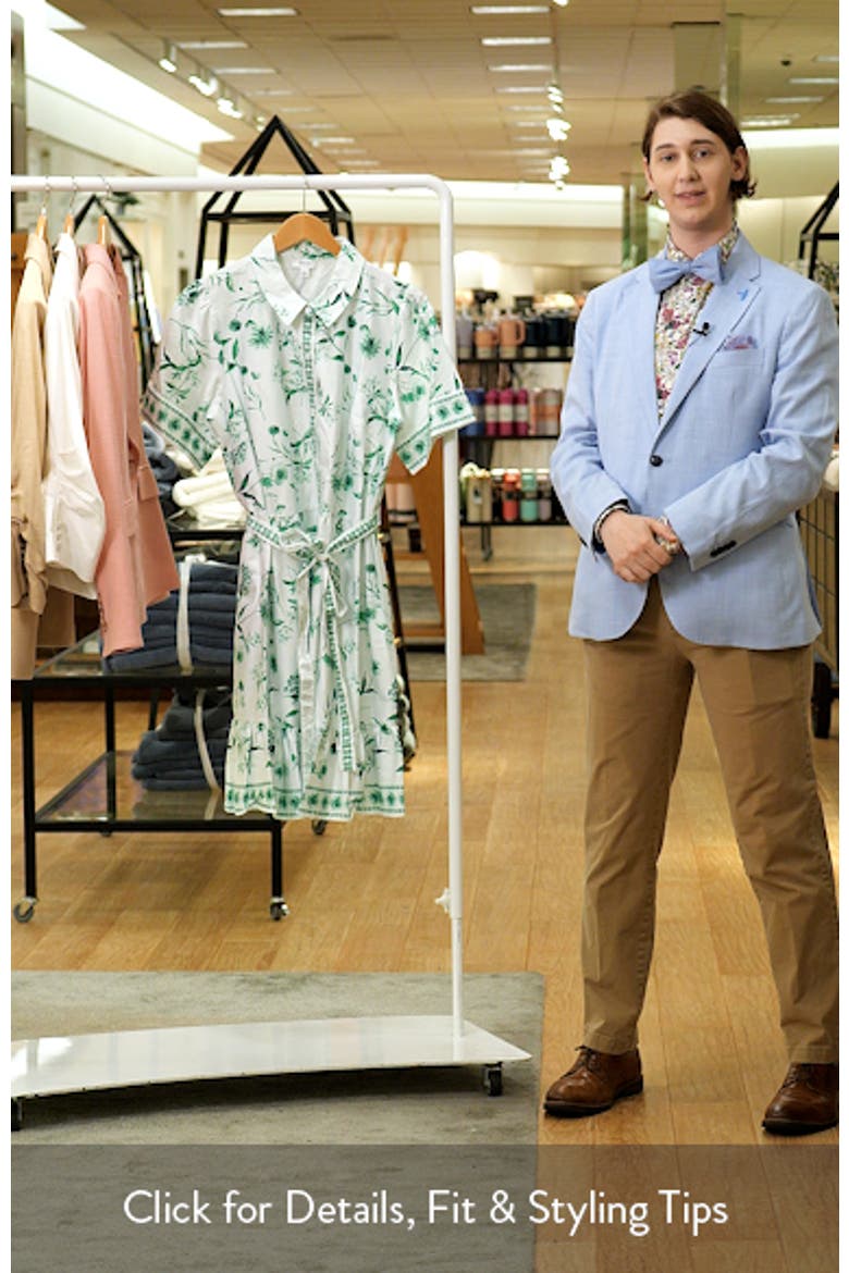 Floral Stretch Cotton Shirtdress
