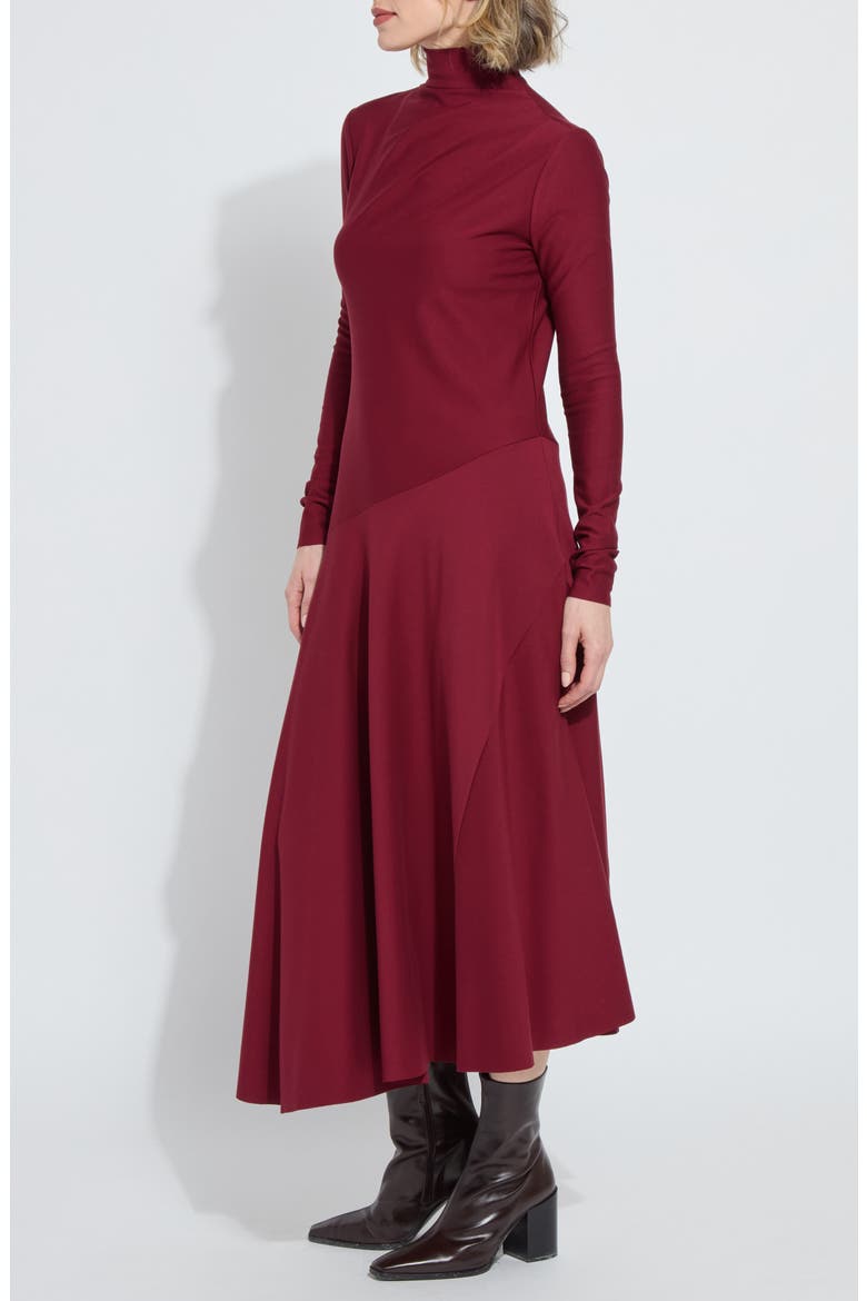 Yaritza Asymmetric Long Sleeve Maxi Dress