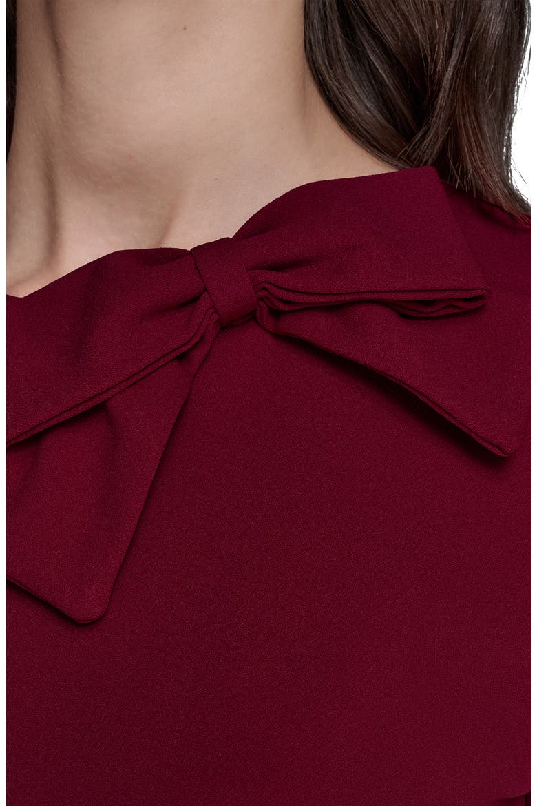 Bow Accent Scuba Crepe Sheath Dress