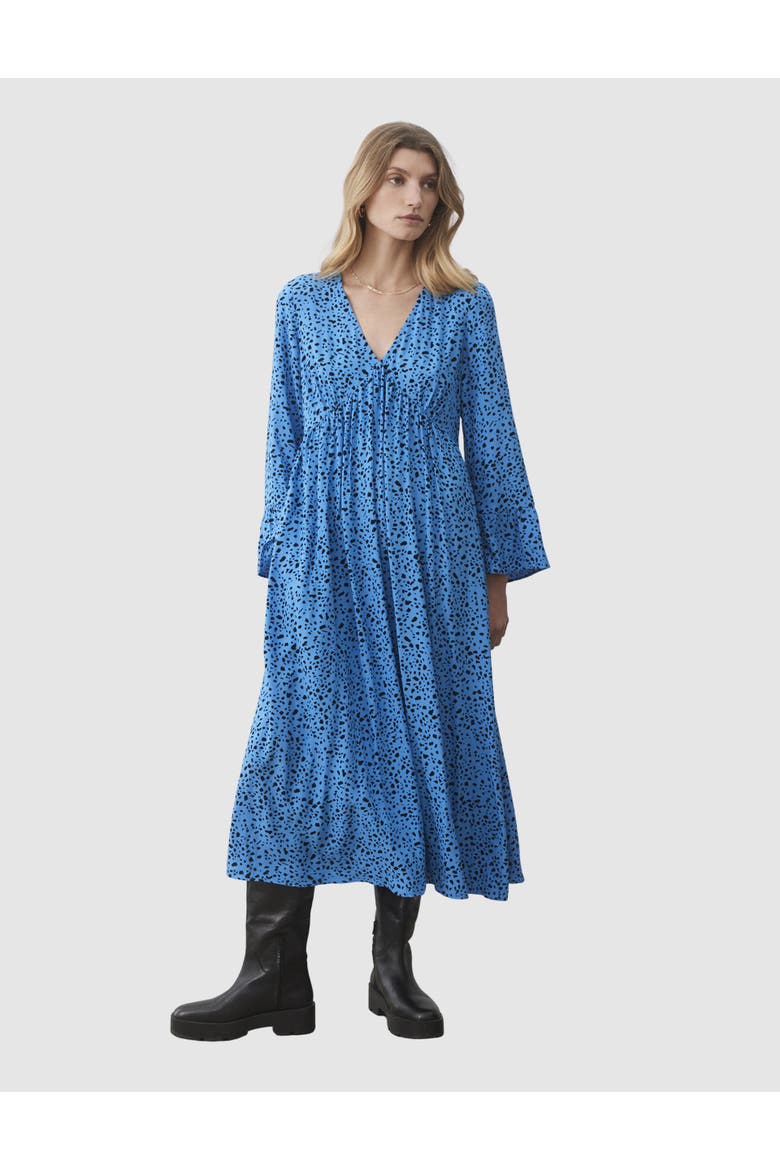 Laura V-Neck Animal Print Midi Dress