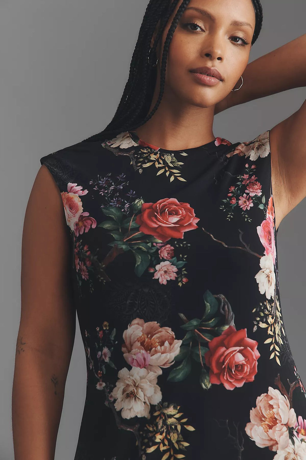 AFRM Short-Sleeve Slim Mesh Maxi Dress - Image 2