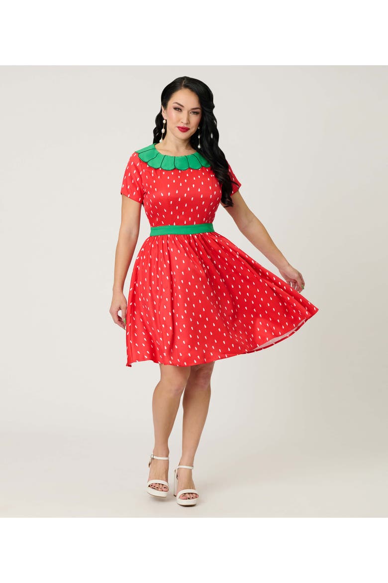 Petal Collar Flare Dress