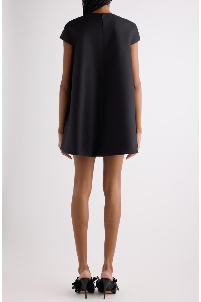 Wool & Silk Crepe Babydoll Minidress