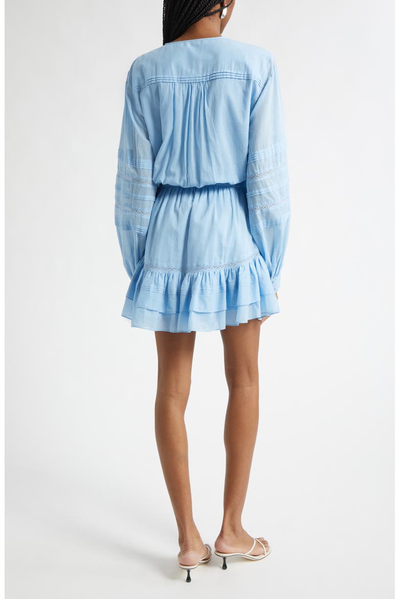 Arabella Lace Inset Long Sleeve Cotton Minidress