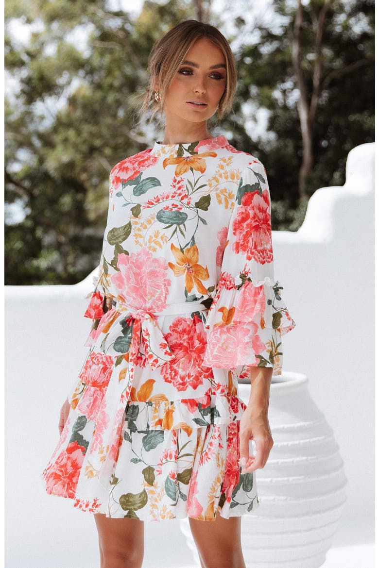 Peta Floral Print Tiered Dress