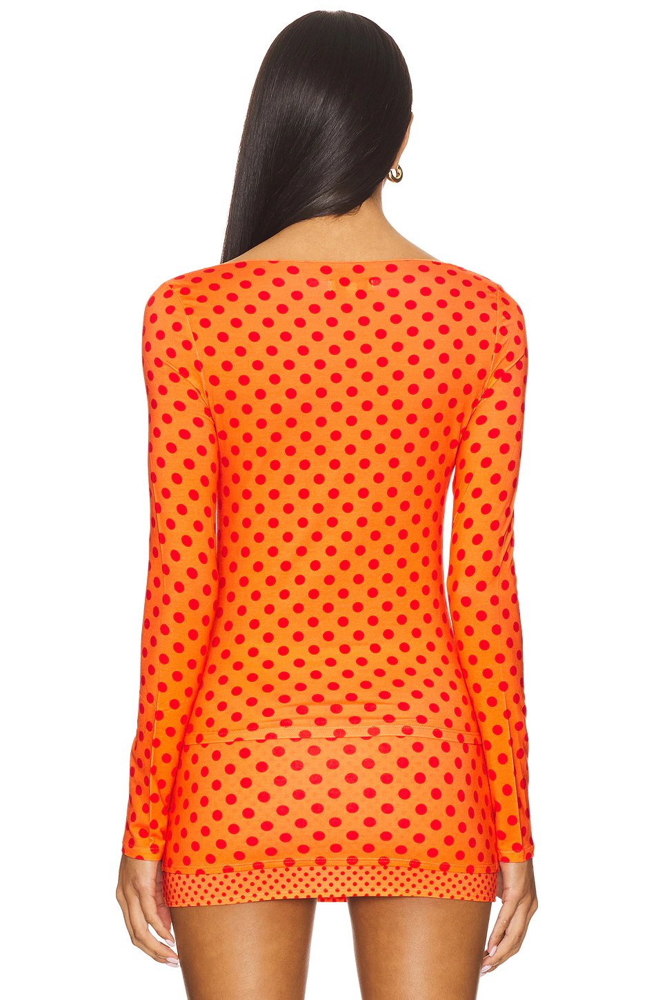 Miaou Amelia Top in Red Polka Dot - Image 3