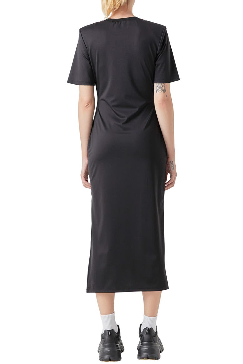Power Shoulder Maxi Dress