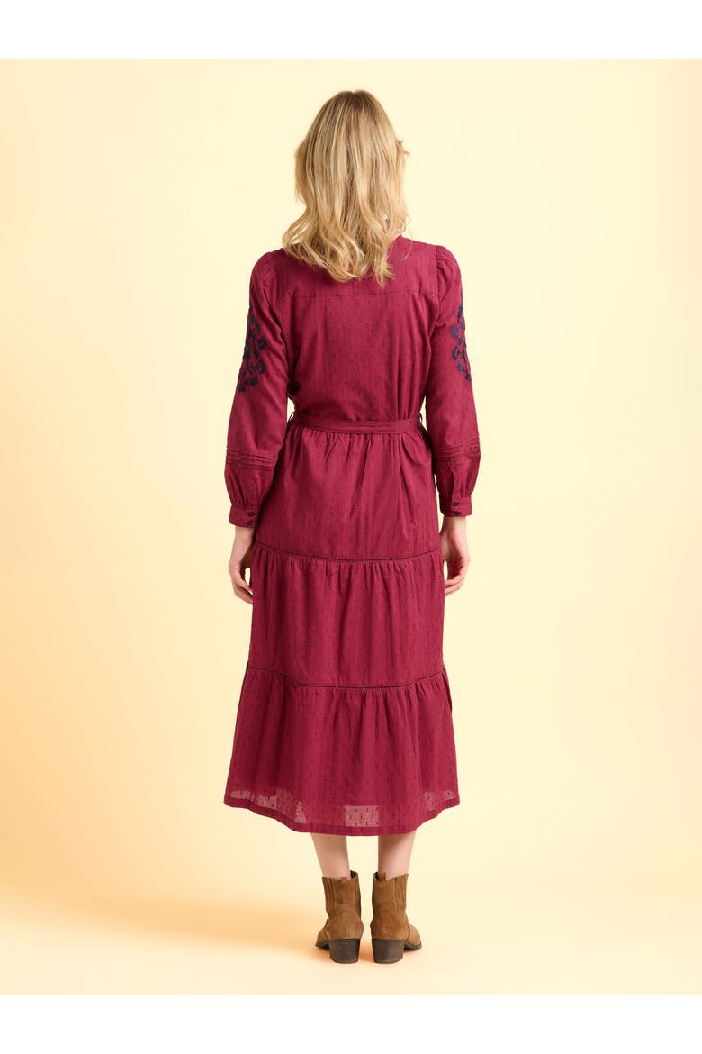 Embers Long Sleeve Tie Waist Midi Dress