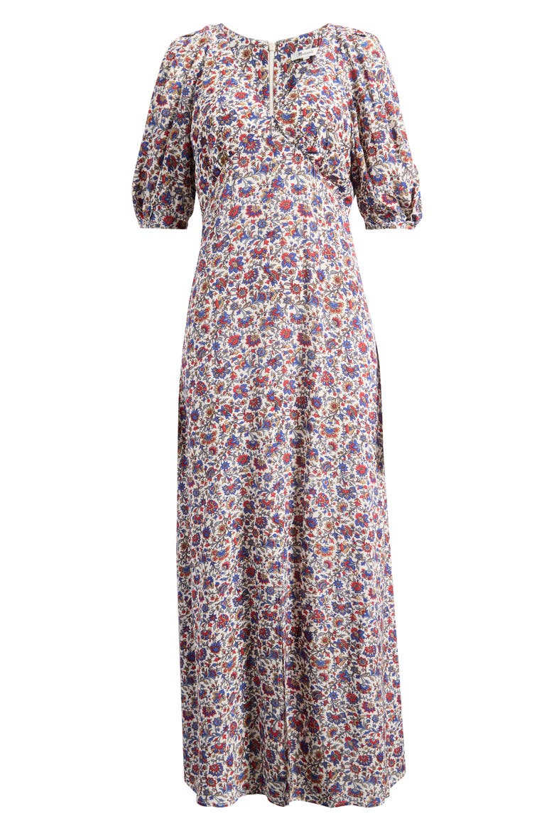 Puff Sleeve Empire Waist Maxi Dress