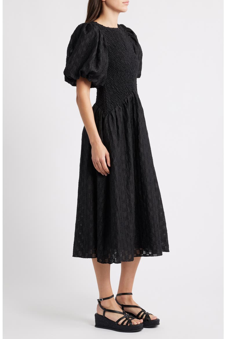 Tahia Textured Midi Dress