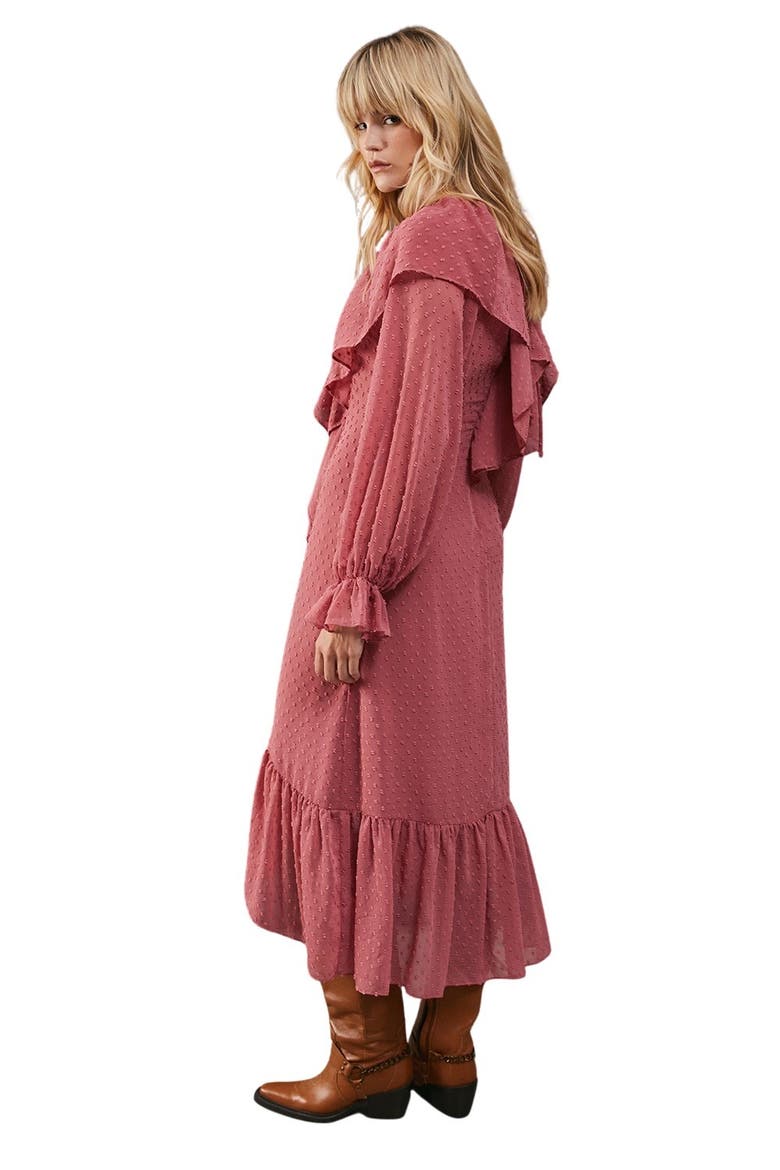 Dobby Chiffon Midi Dress