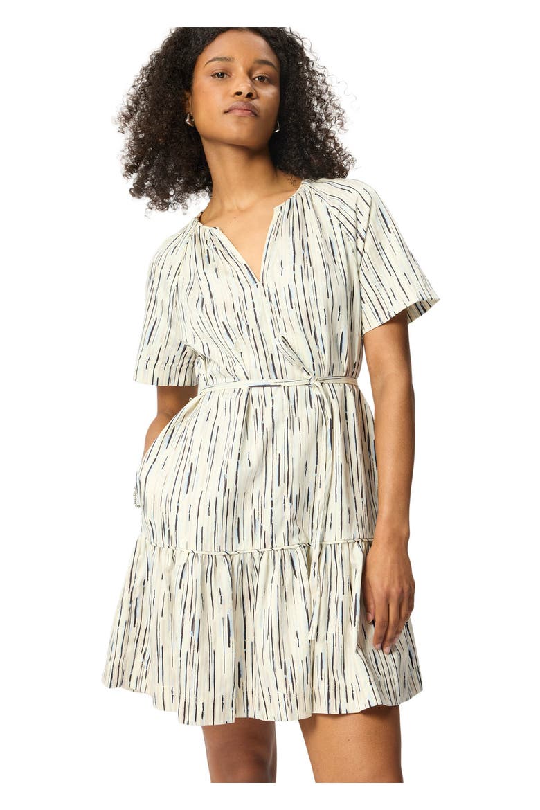 Abstract Stripe Short Dress