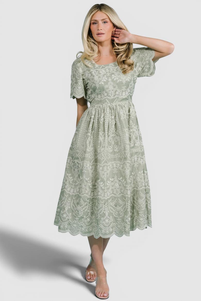 Margot Eyelet Midi Dress