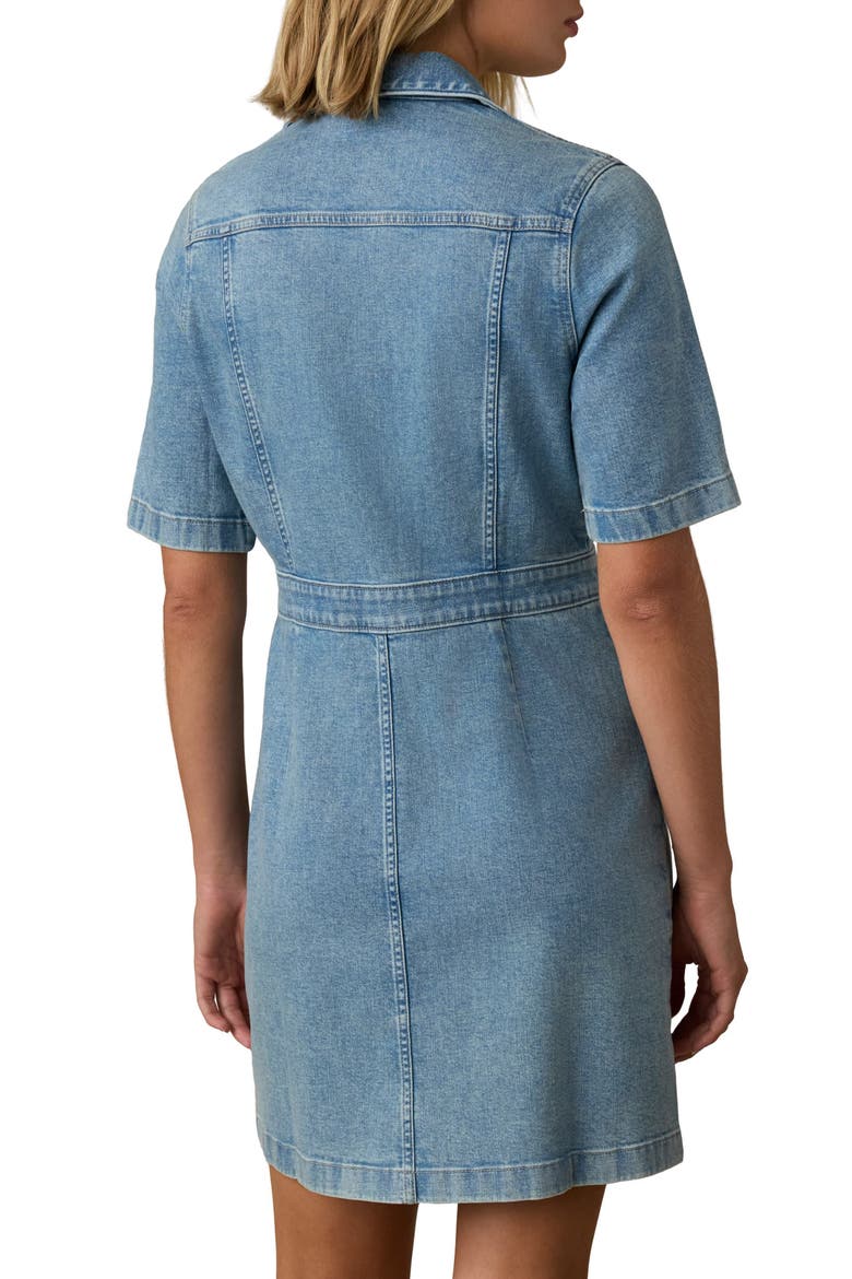 Michelle Organic Cotton & Linen Blend Denim Shirtdress