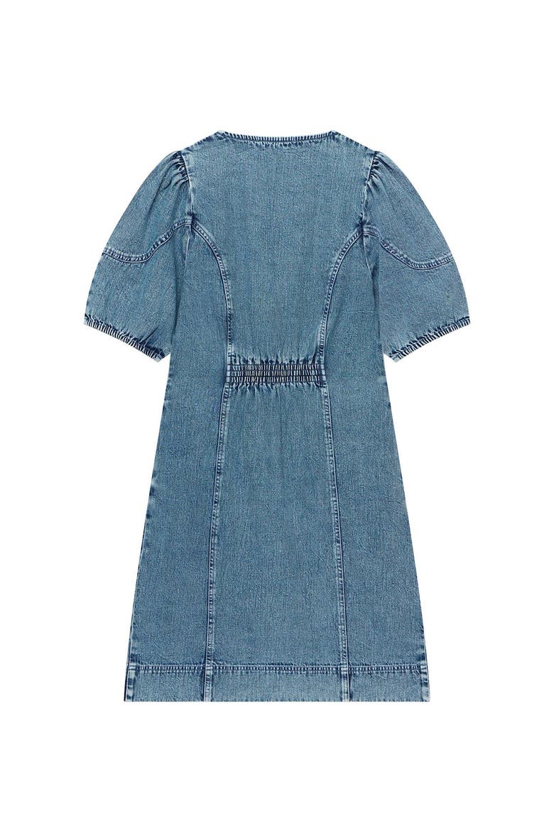 Embroidered Denim Mini Dress