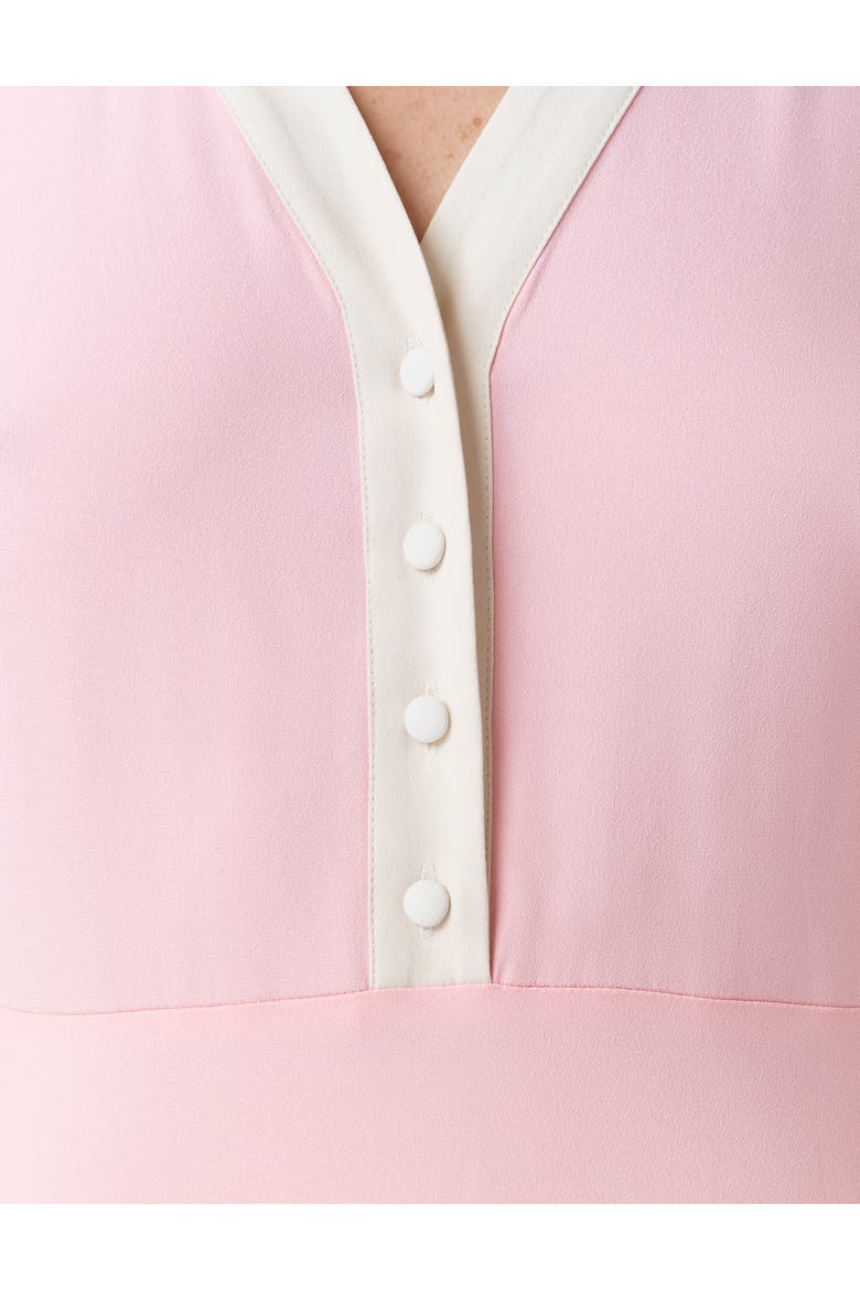 Elodie Contrast Collar Midi Dress