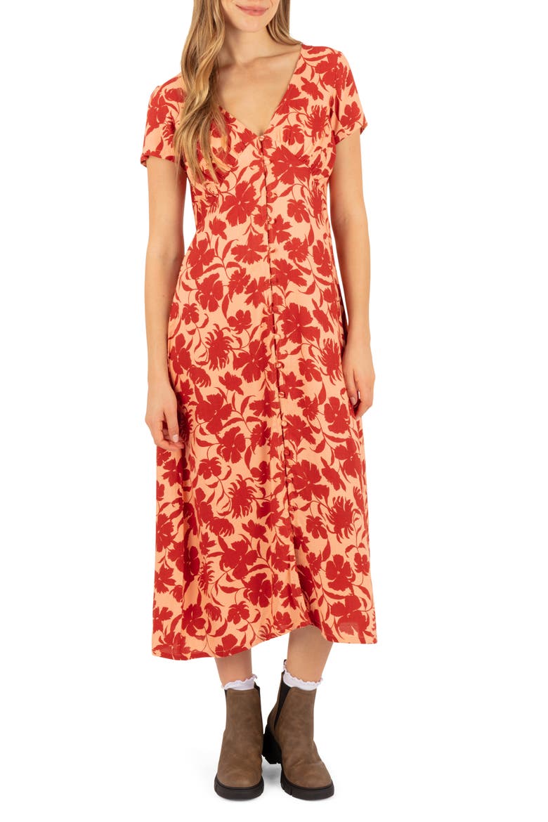 Sunset Floral Midi Dress