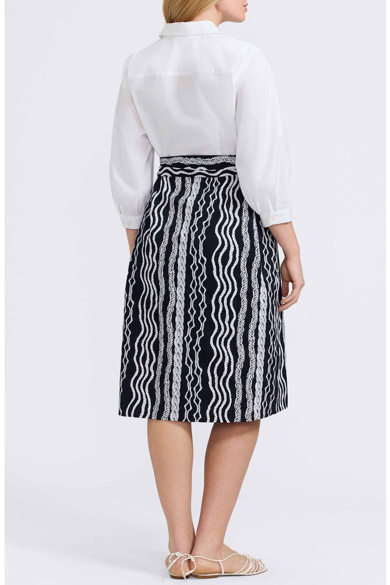 Esther Belted Braid Print Shirtdress