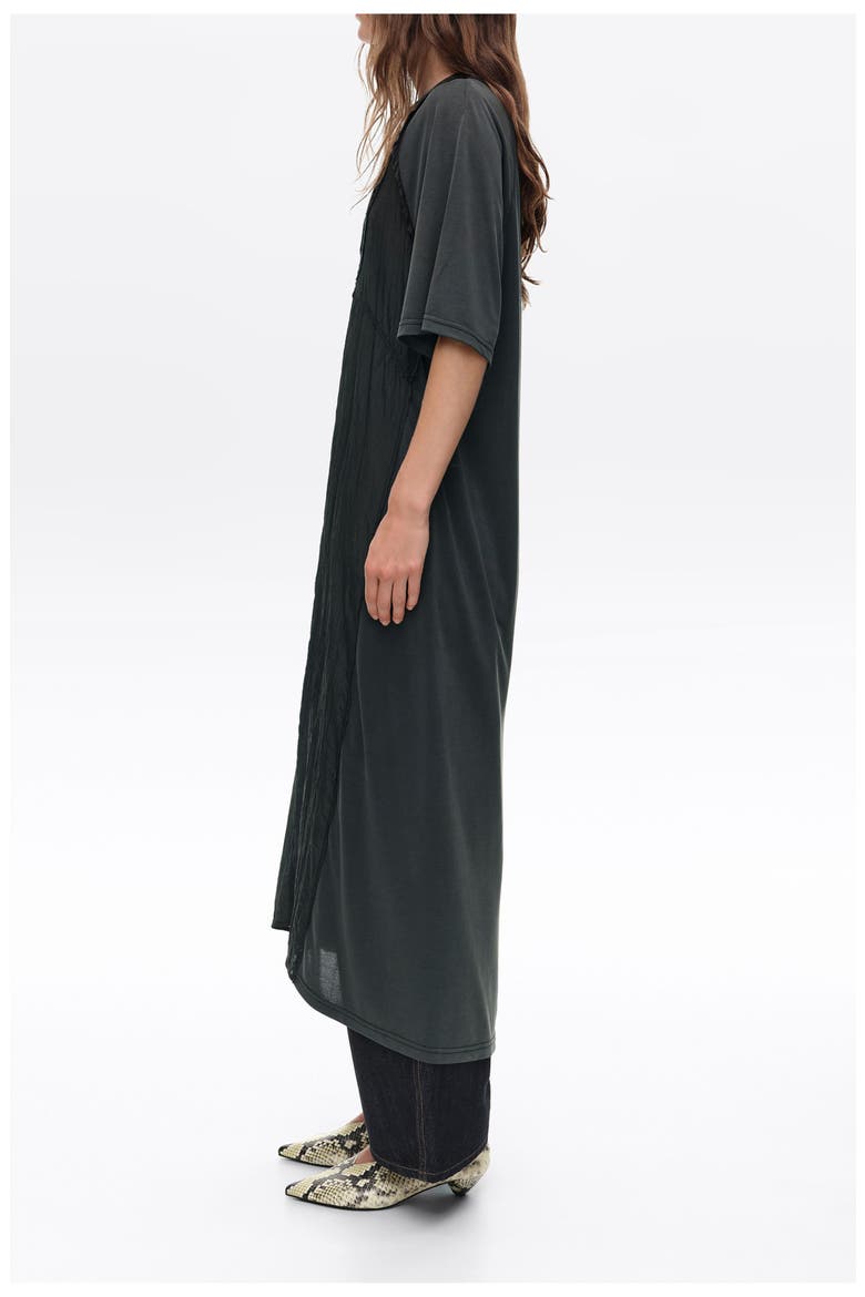 Lace Bib Midi Dress