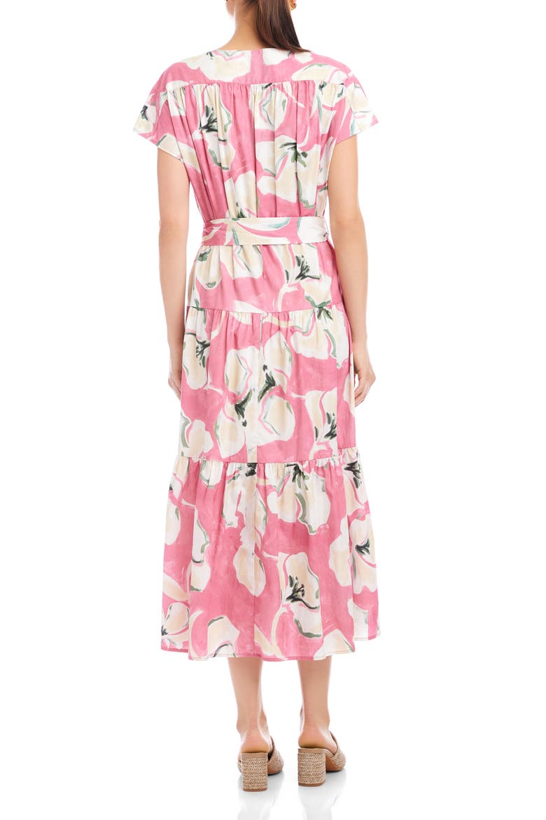 Kristine Floral Tiered Cotton Midi Dress