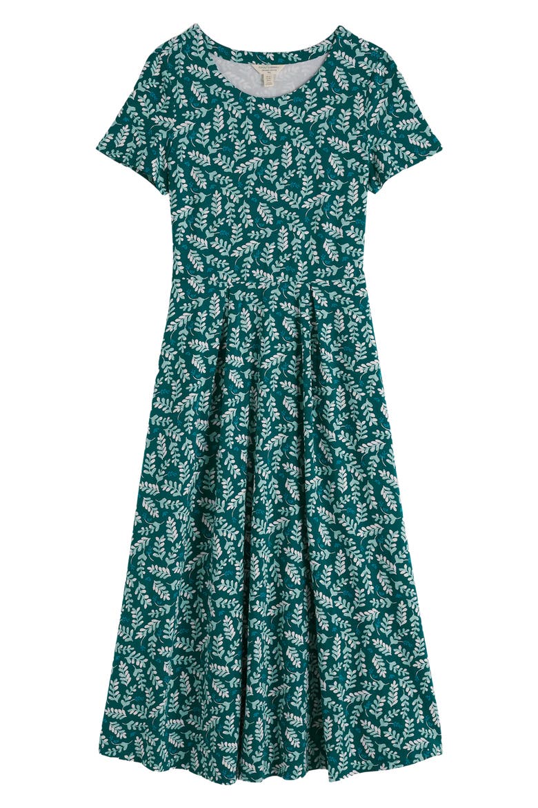 Veronica Print Stretch Organic Cotton Jersey Midi Dress