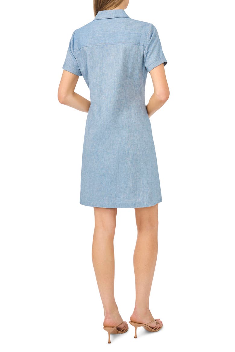 Chambray Cotton & Linen Blend Shirtdress