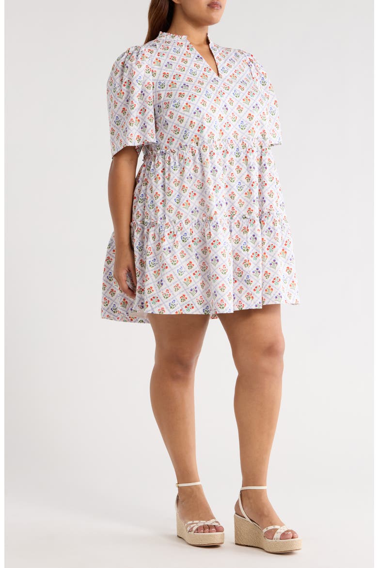 Lara Floral Dixie Tiered Cotton Dress
