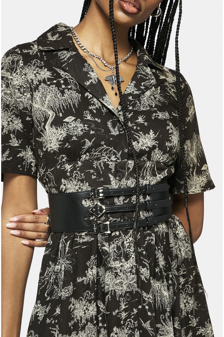 Zorya Winter Maypole Midi Shirt Dress