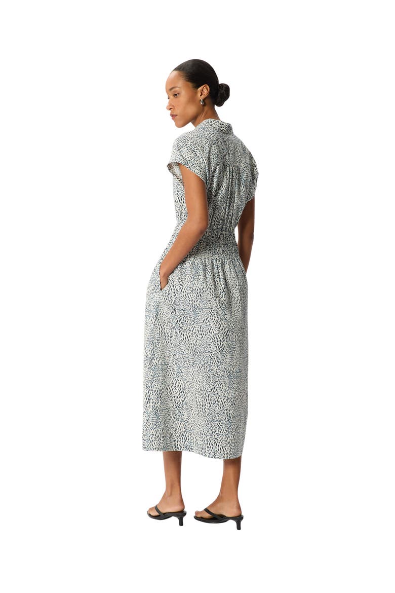 Flecked Animal Collared Dress