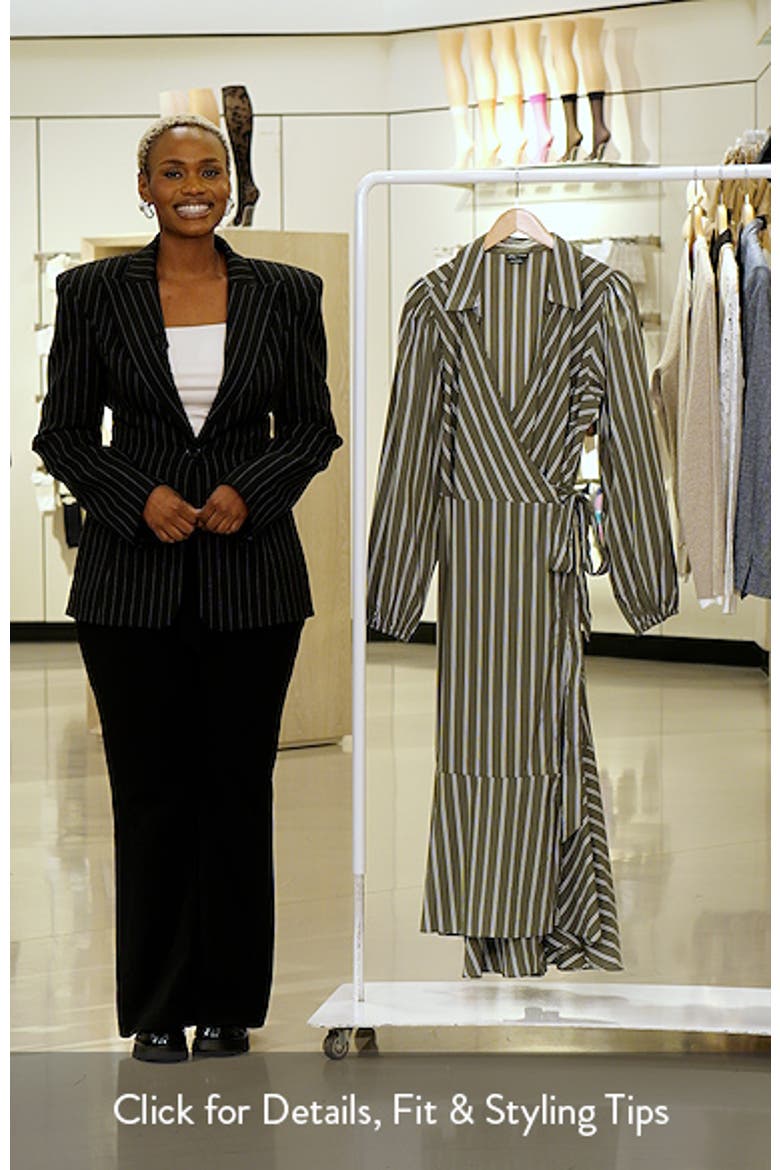 Brynn Stripe Long Sleeve Cotton Blend Dress