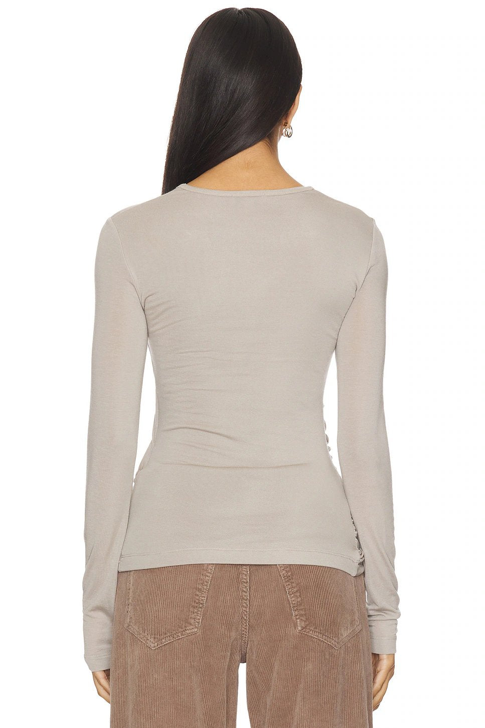 AGOLDE Eve Twist Tee in Dolphin - Image 3