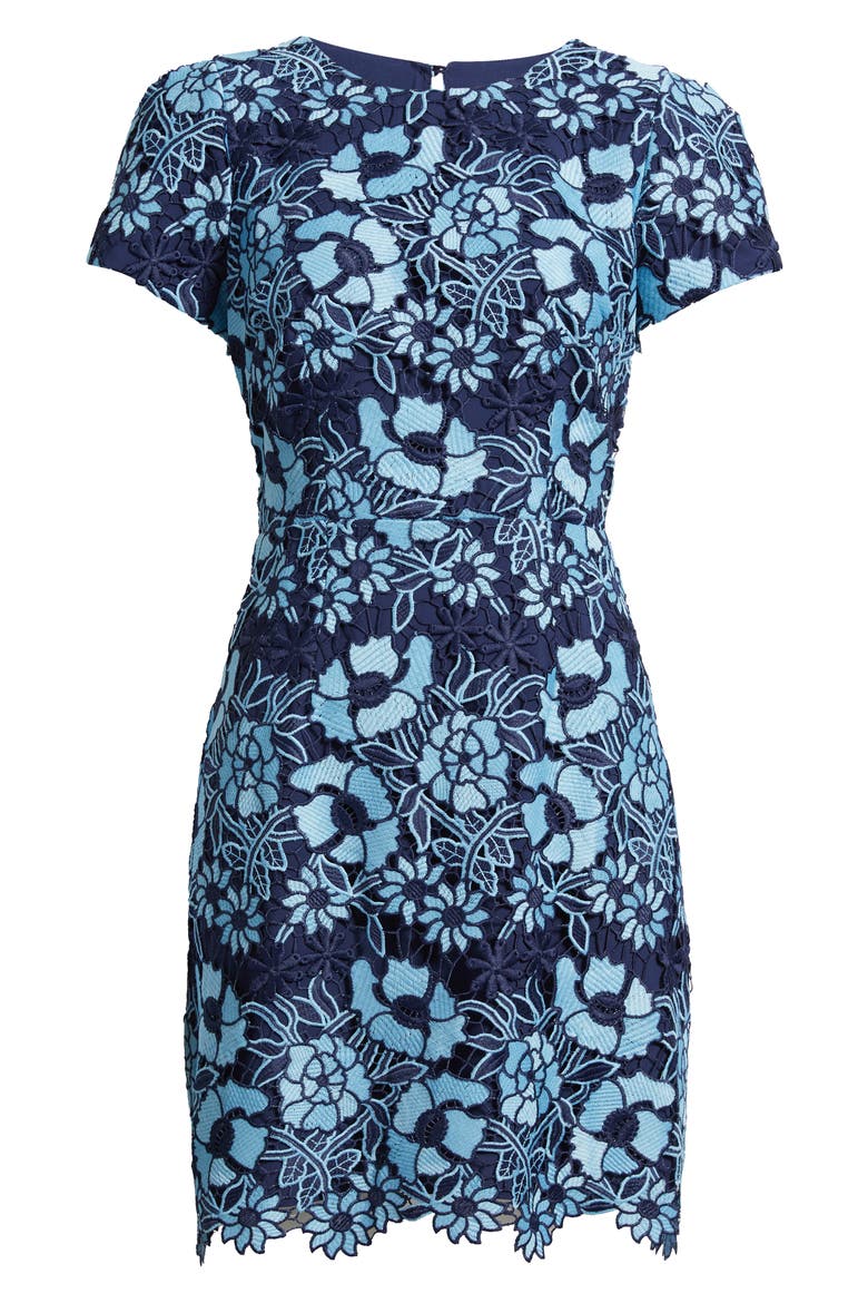 Floral Denim Embroidered Minidress